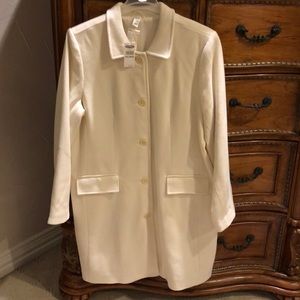 Linen and wool trench coat